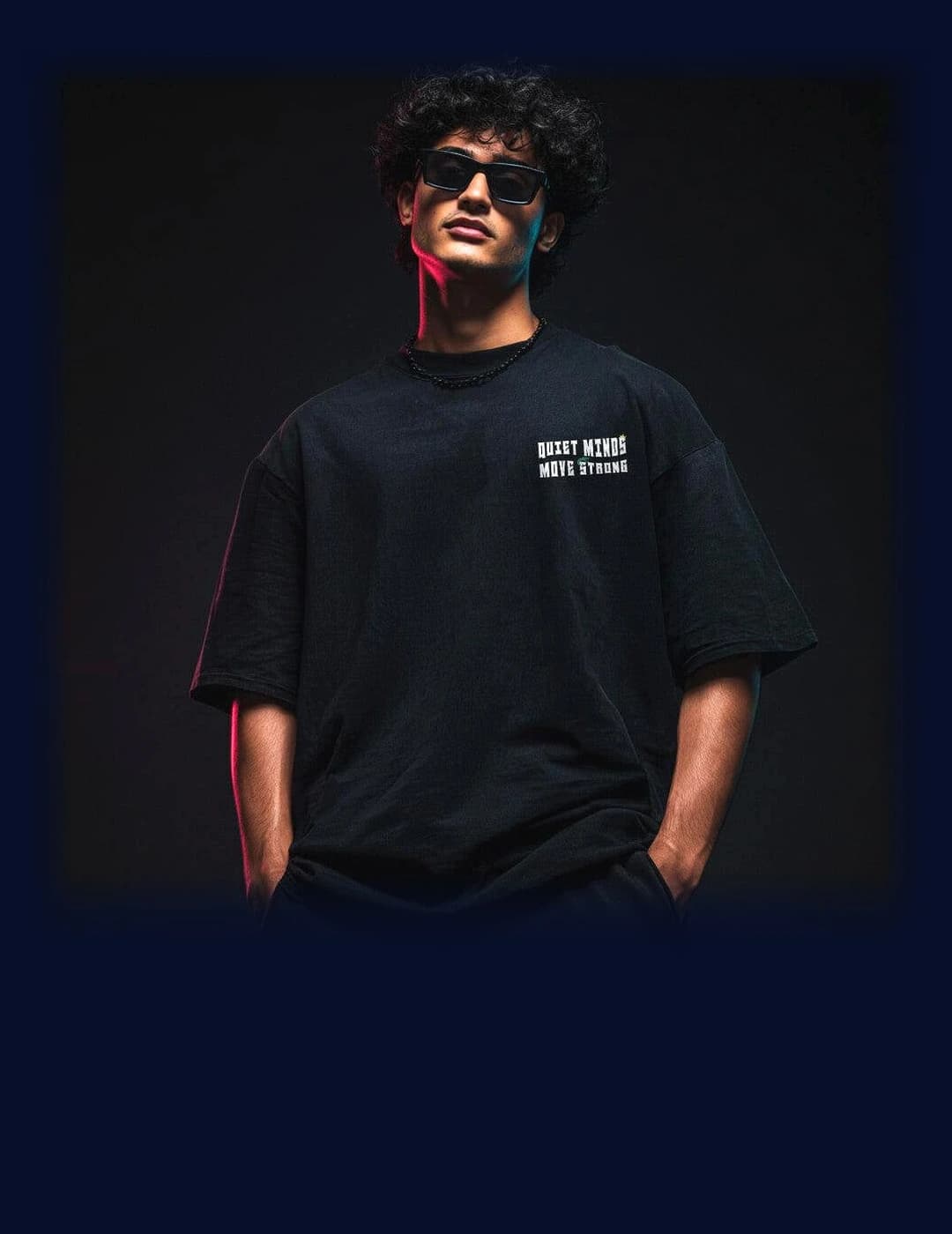 Zeynix Streetwear Model - Quiet Minds Move Strong Oversized Tee